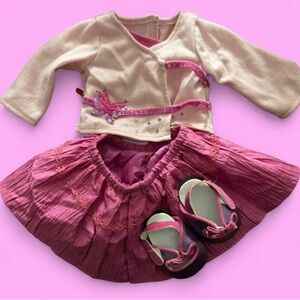 American Girl Pink and Cream Doll Outfit